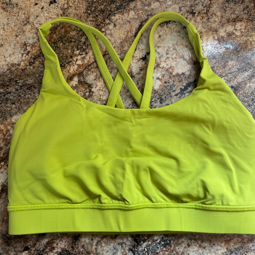 Lime Green Women's Sports Bra - Energy